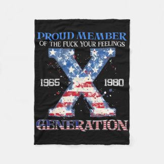 Couverture Polaire Fier Membre De Vos Sentiments Gen X Usa 4ème De