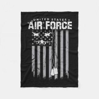 Couverture Polaire Fier orgueilleux vétéran de l'armée de l'air drape