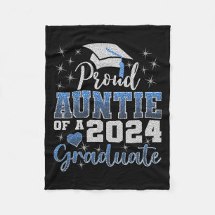 Couverture Polaire Fier Tante De 2024 Diplômé Awesome Famille Colle
