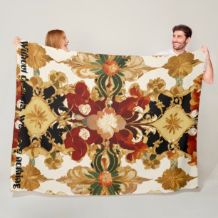Couverture Polaire Fierce Baroque Pearl & Floral Art - 60"X80