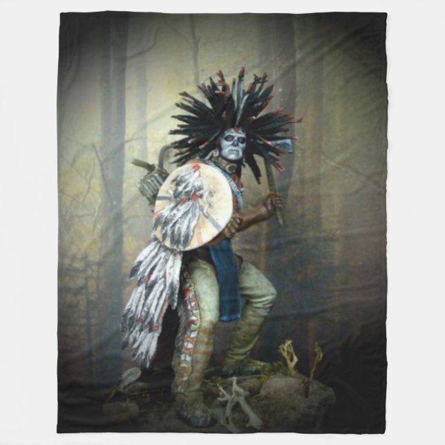COUVERTURE POLAIRE FIERCE INDIEN WARRIOR (Devant)