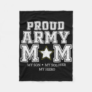 Couverture Polaire Fière Armée Maman Mon Fils, Mon Soldat, Mon Héros 