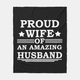 Couverture Polaire fière épouse d'un mari extraordinaire