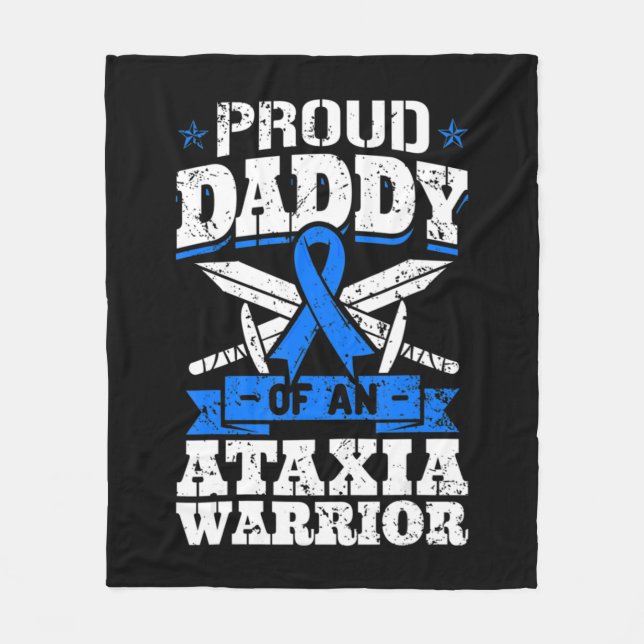 Couverture Polaire Fière Papa D'Un Ruban De Sensibilisation De Guerri (Devant)