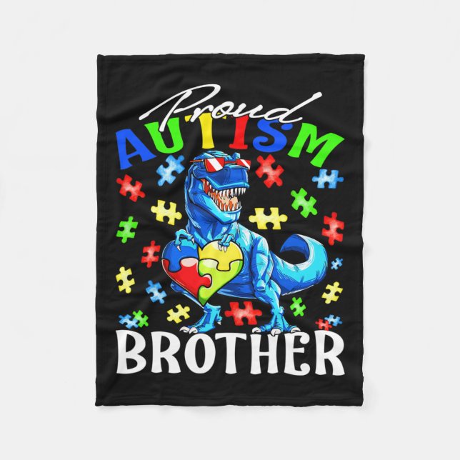 Couverture Polaire Fière Sensibilisation sur l'autisme du frère de l' (Devant)