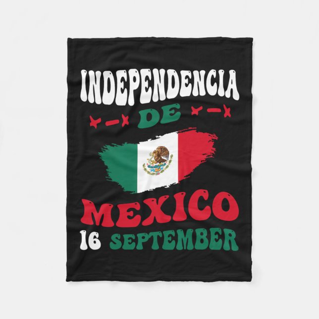 Couverture Polaire Fierté du drapeau mexicain Fête de l'Indépendance  (Devant)