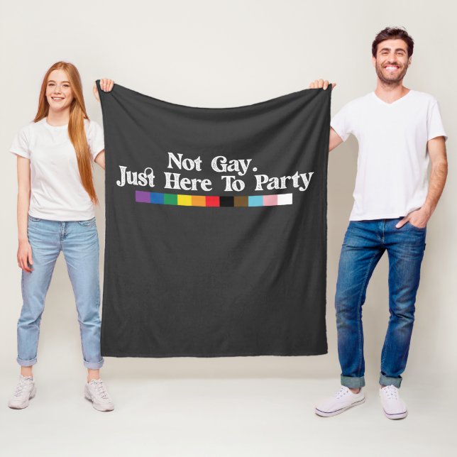 Couverture Polaire Fierté LGBT Pas Gay Juste Ici Pour Soutenir La Fêt (En situation)