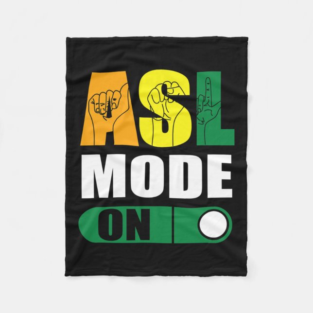 Couverture Polaire Fierté Mode Asl Sur Fier Langue Signale À La Main (Devant)