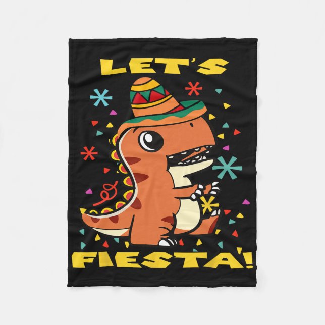 Couverture Polaire Fiesta Dinosaure Mexicain Cinco De Mayo Toddle (Devant)