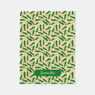Couverture Polaire Fiesta Fun Green Chili Motif