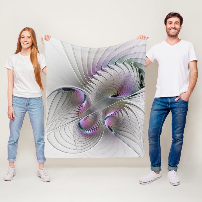 Couverture Polaire Figure de fantaisie abstraite moderne timide Art f (En situation)