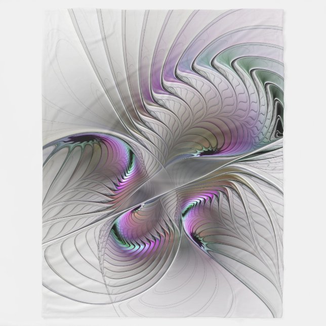 Couverture Polaire Figure de fantaisie abstraite moderne timide Art f (Devant)