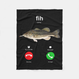Couverture Polaire Fih Appelant Poisson Fumant Mème Drôle De Pêcheur