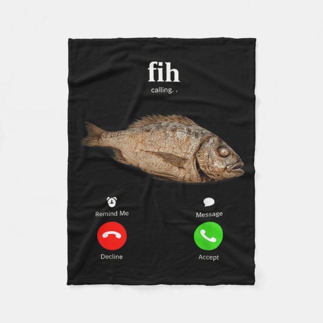 Couverture Polaire Fih Appelle Drôle De Poisson Décliner Accepter Le  (Devant)