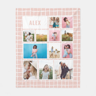 Couverture Polaire Fille bébé rose 12 photo moderne minimaliste abstr