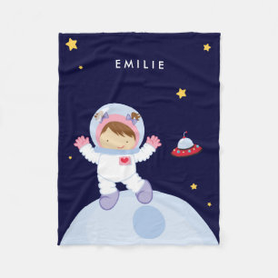 Couverture Polaire Fille d'astronaute {brune}