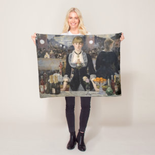 Couverture Polaire Fille de barmaid victorienne aux Folies Bergère, F