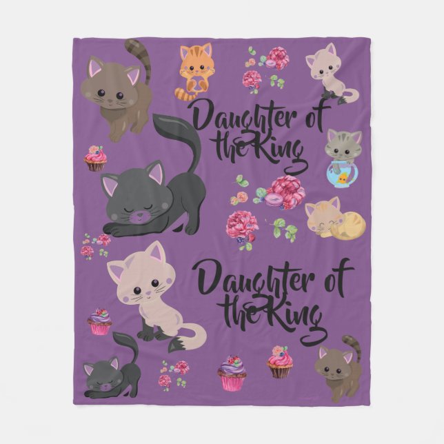 Couverture Polaire Fille de Kitty du Roi Medium Blanket (Devant)