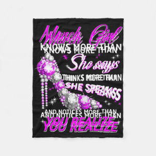 Couverture Polaire Fille de la Marche des Femmes Citation de Faits Dr