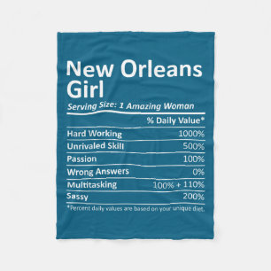 Couverture Polaire Fille de la Nouvelle-Orléans La Louisiane Ville Am