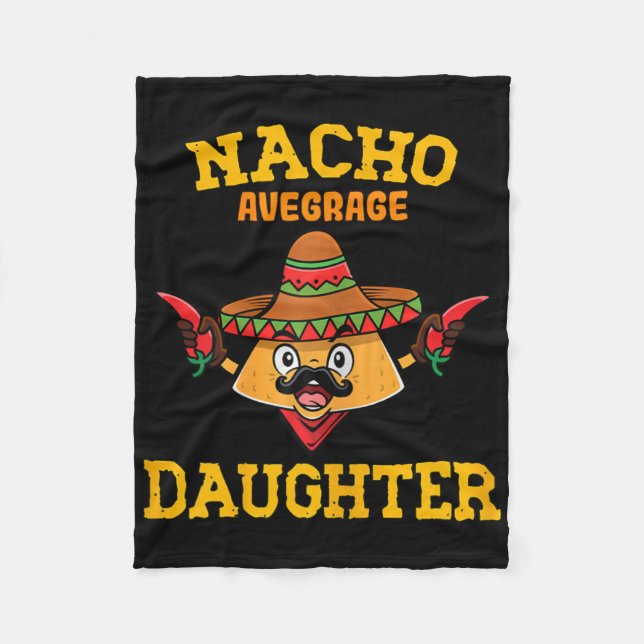 Couverture Polaire Fille de Nacho moyenne Nacho mexicain Cinco De May (Devant)