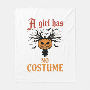 Couverture Polaire Fille d'Halloween n'a pas de citrouille de costume
