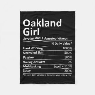 Couverture Polaire Fille d'Oakland Ca Californie Funny Ville Maison R