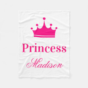 Couverture Polaire Fille Jolie Blanc & Rose Chaud Nom de la couronne