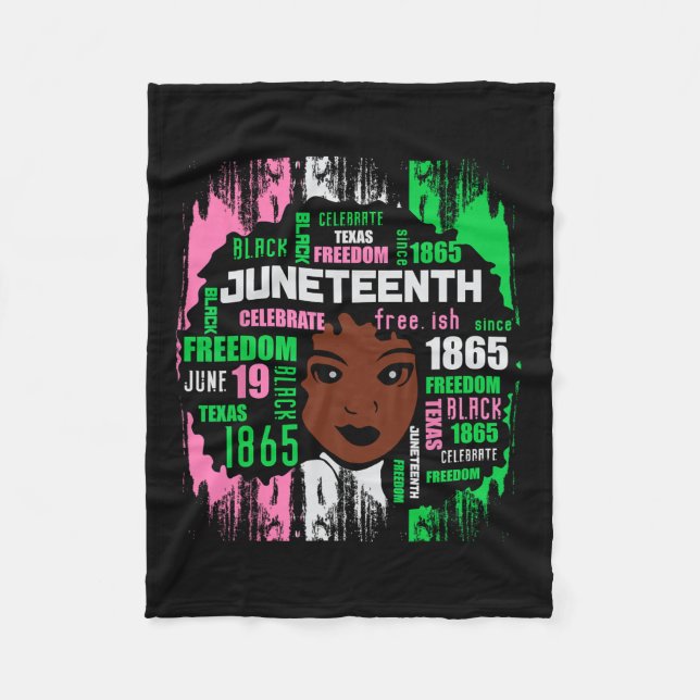 Couverture Polaire Fille Mignonne Aka Juneteenth Tee Histoire Noire A (Devant)