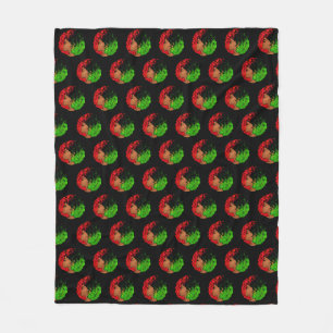 Couverture Polaire Fille noire panafricaine femme rouge vert fierté a