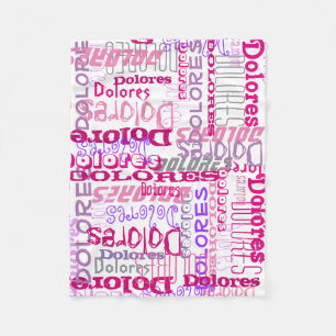 Couverture Polaire Fille nommée faite sur commande rose personnalis
