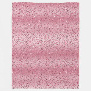 Couverture Polaire Fille Parties scintillant rose Leopard Ombre