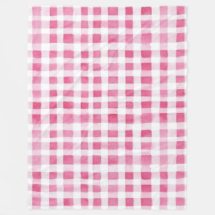 Couverture Polaire Fille Pink Plaid Stripes Noël