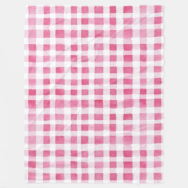 Couverture Polaire Fille Pink Plaid Stripes Noël (Devant)