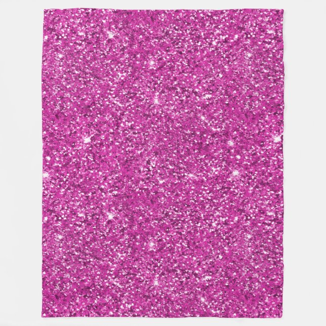 Couverture Polaire Fille rose brillante Parties scintillant (Devant)