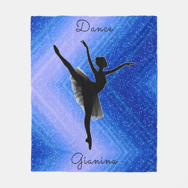 Couverture Polaire Filles Blue Dazzle Ballerina Danse (Devant)