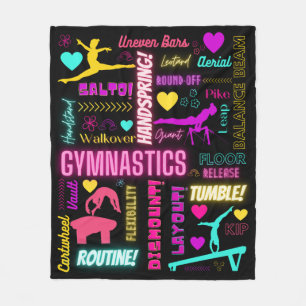 Couverture Polaire Filles colorées Gymnastique Glossaire Typographie
