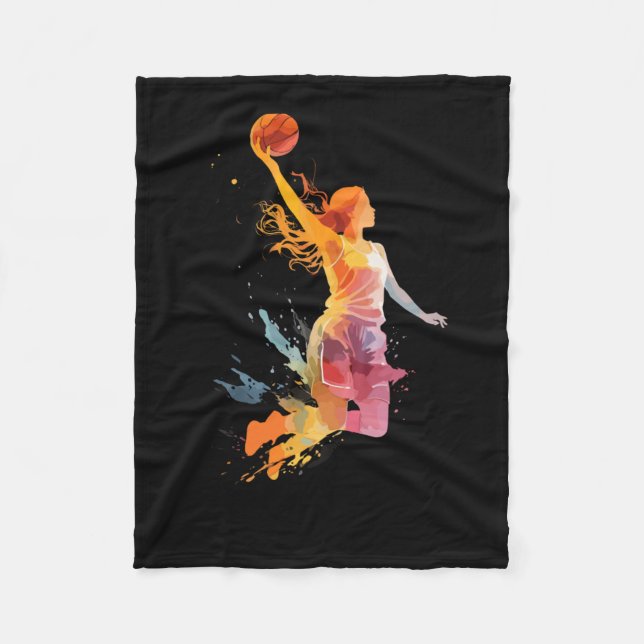 Couverture Polaire Filles de basket-ball (Devant)