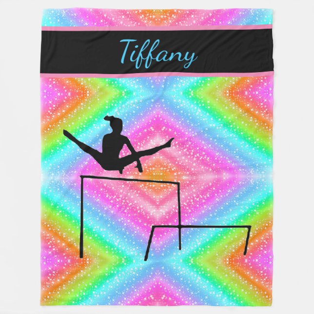 Couverture Polaire Filles Gymnastique Bars Colorful Blanket en polair (Devant)
