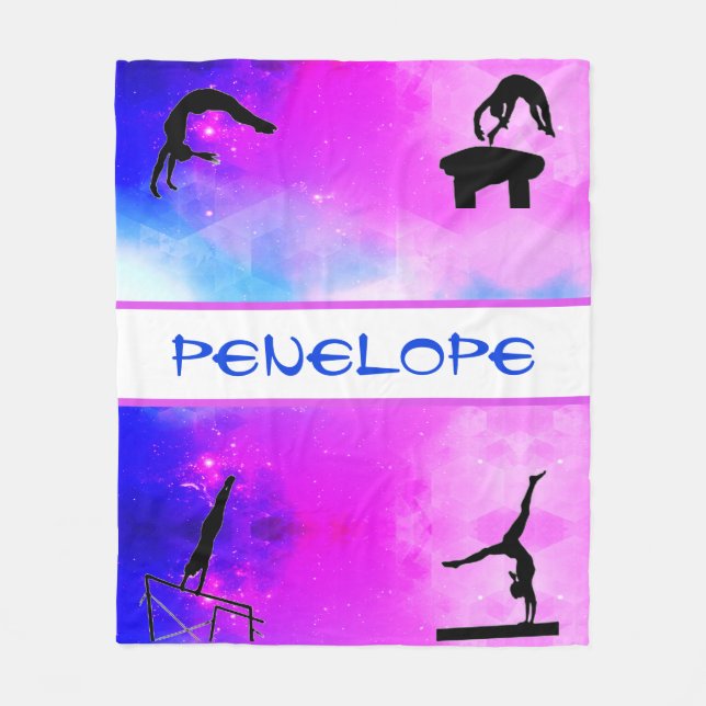 Couverture Polaire Filles Gymnastique Événements Abstraite (Devant)