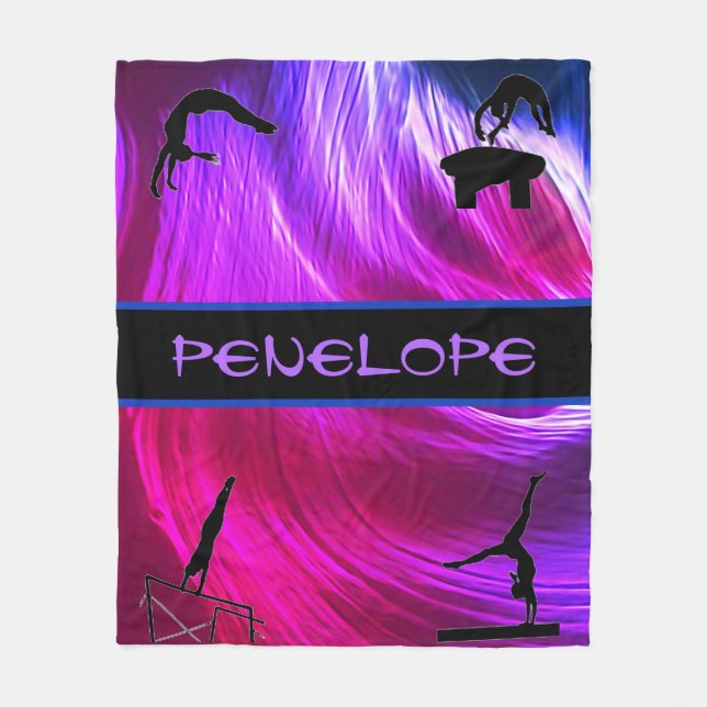 Couverture Polaire Filles Gymnastique Événements Abstraits (Devant)