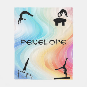 Couverture Polaire Filles Gymnastique Événements Blanche