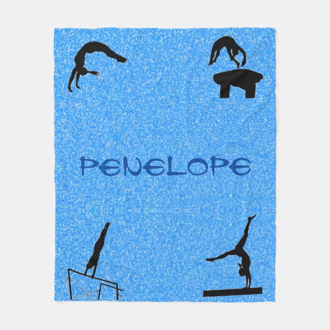 Couverture Polaire Filles Gymnastique Événements Blue Parties scintil (Devant)