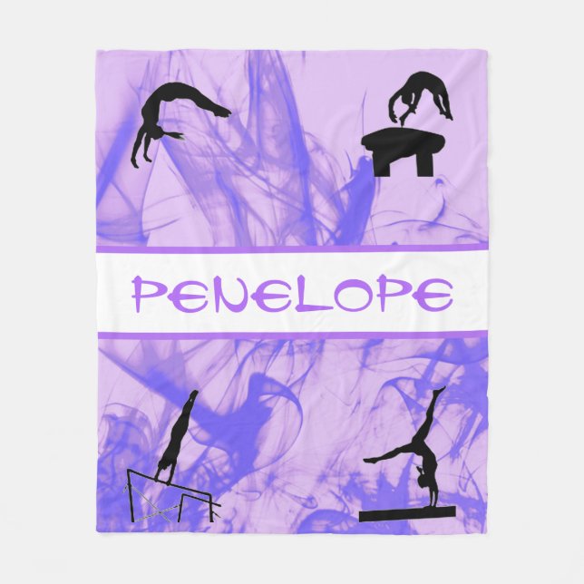 Couverture Polaire Filles Gymnastique Événements Smokey Purple Abstra (Devant)