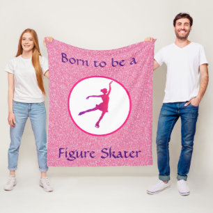 Couverture Polaire Filles nées pour être un patineur artistique