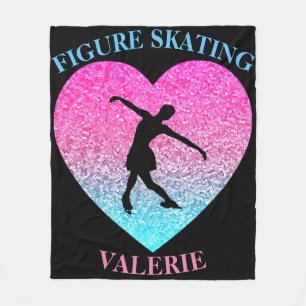 Couverture Polaire Filles Patinage artistique Blanche polaire avec so