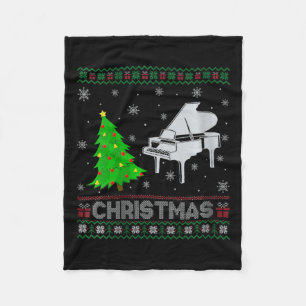 Couverture Polaire Filles Piano Xmas Arbre Éclairage de Noël moche