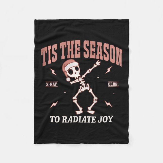 Couverture Polaire Filles Rayonner Joie Rad Tech Radiologue Noël (Devant)