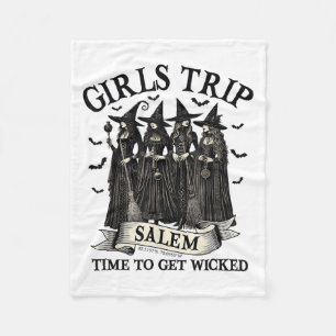 Couverture Polaire Filles Voyage Salem Sorcière Halloween Salem Machu