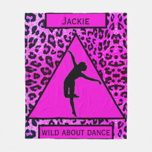 Couverture Polaire Filles "Wild About Dance" Leopard rose